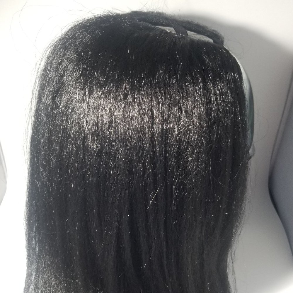 U-Part Wig. Kinky Straight. Synthetic.